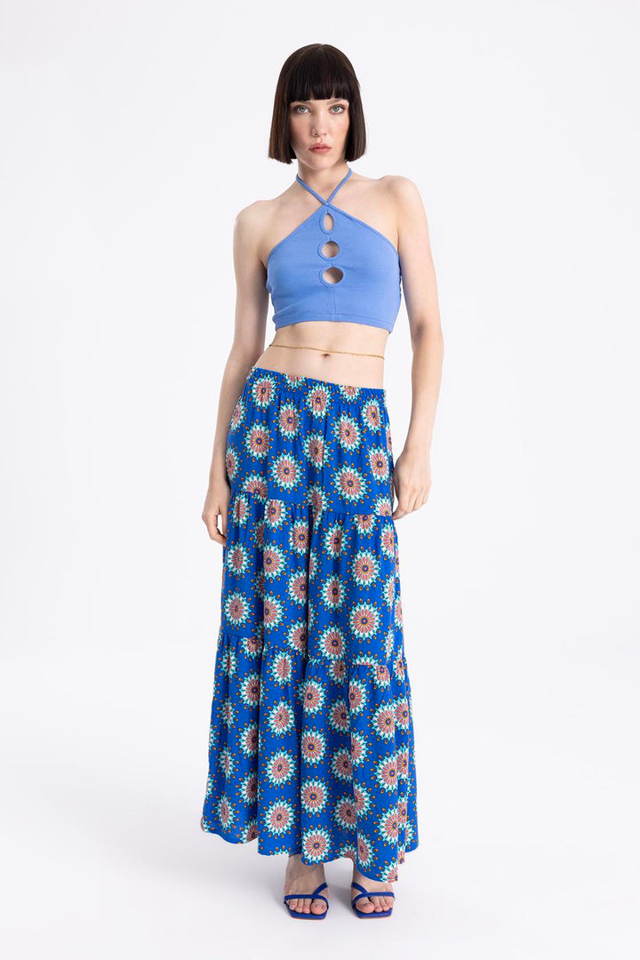 BSL Women Ruffled Maxi Skirt - Stillwater