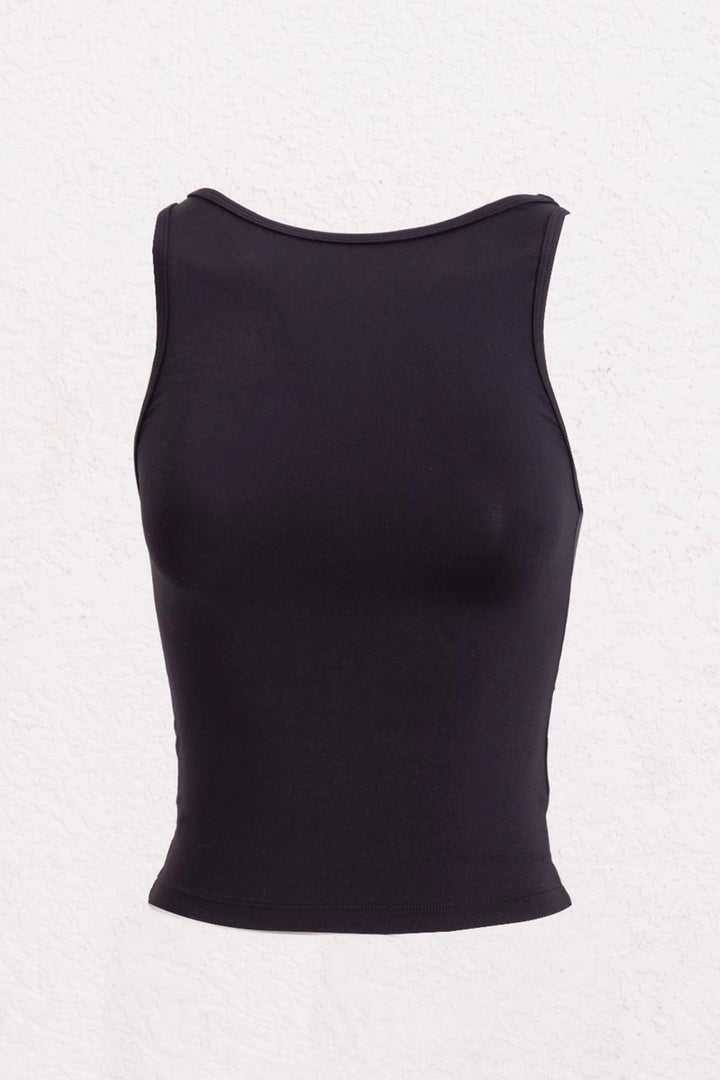 BSL Women Soft Texture Top with Boat Neck Detail - Bagneux