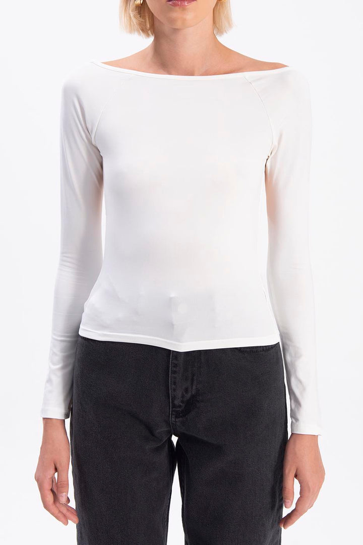 BSL Women Boat neck open back top - Corsico