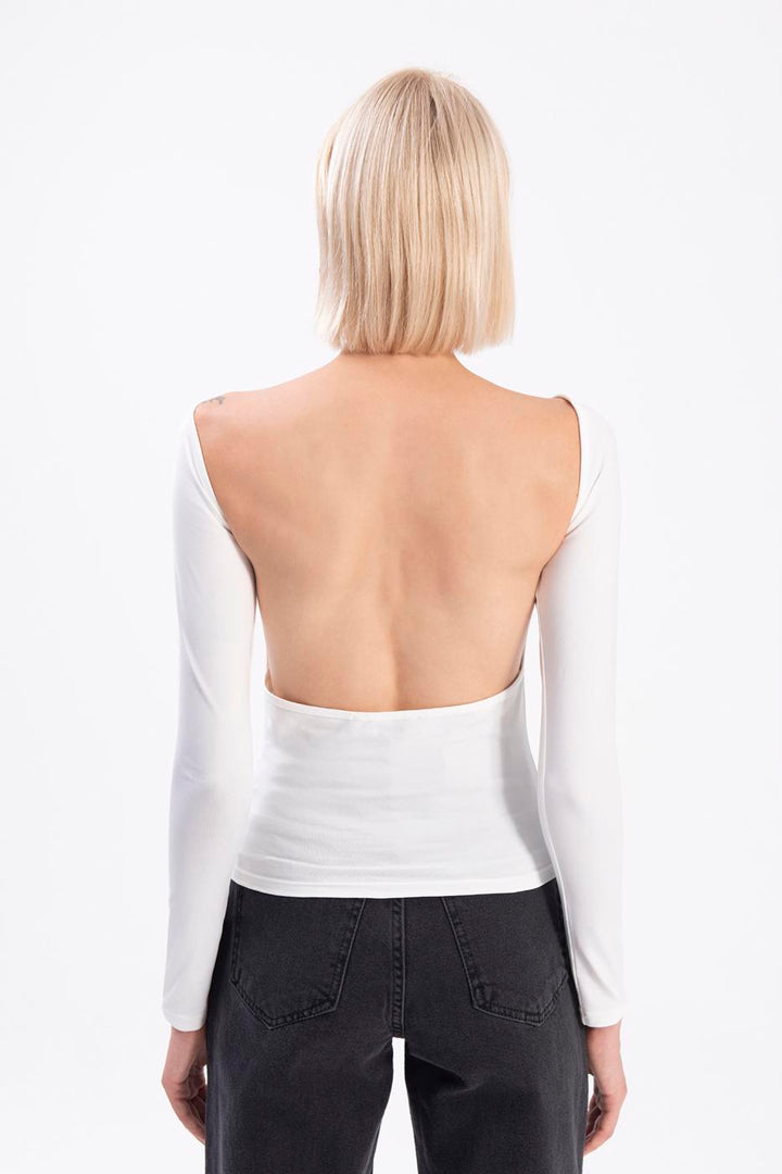 BSL Women Boat neck open back top - Corsico