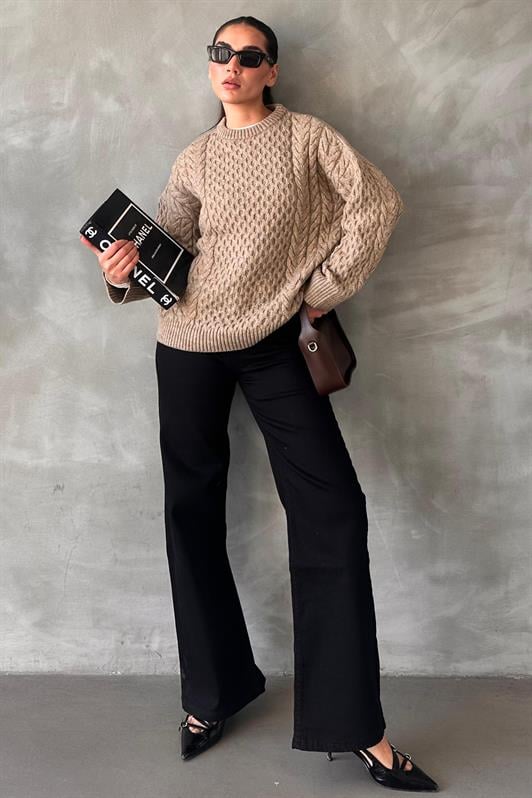 MDX Mink Bicycle Neck Knitted Sweater MG2262 - Moers