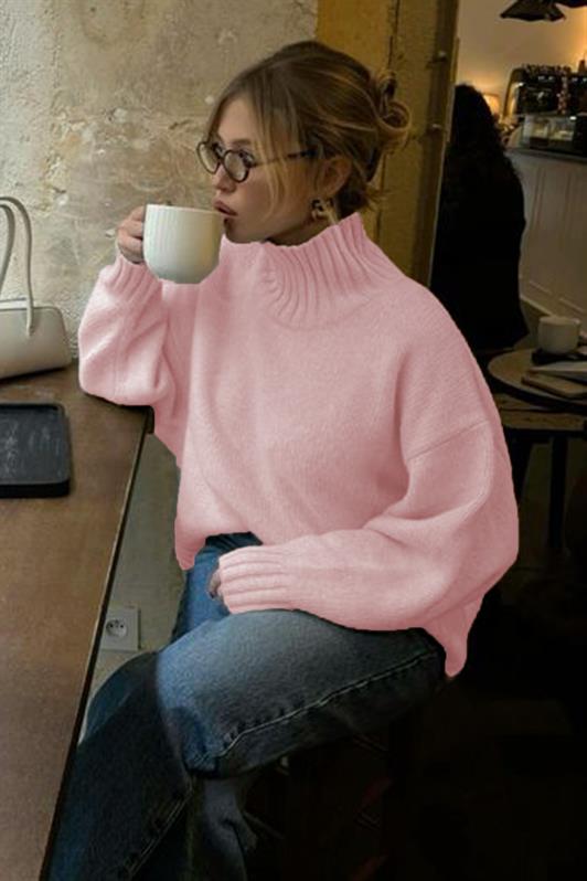 MDX Pink Turtleneck Women's Sweater Mg2535 - Spring Hill