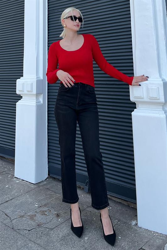 MDX Red Bicycle Collar Basic Knit Sweater MG2189 - Vaslui