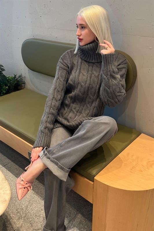 MDX Anthracite Turtleneck Sweater MG2376 - Dartford
