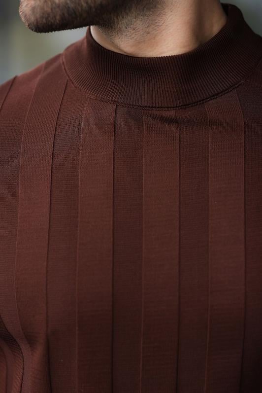 MDX Brown Half Fisherman Male Sweater E7423 - Chicopee
