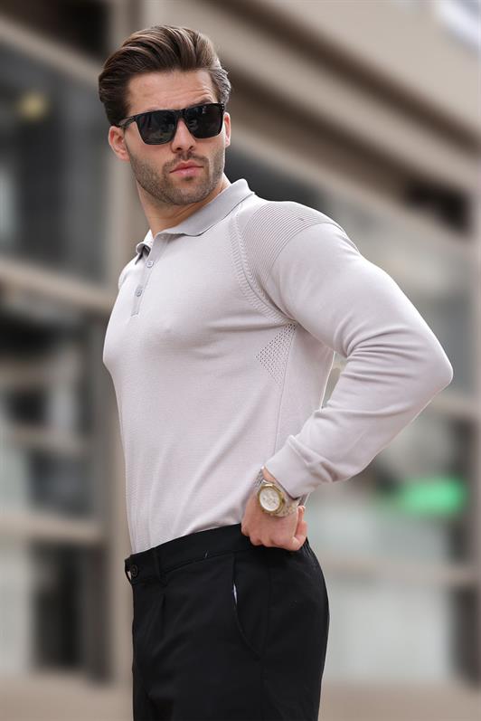 MDX Gray Polo Neck Ribbed Long Sleeve Sweater E7264 - Clacton-on-Sea