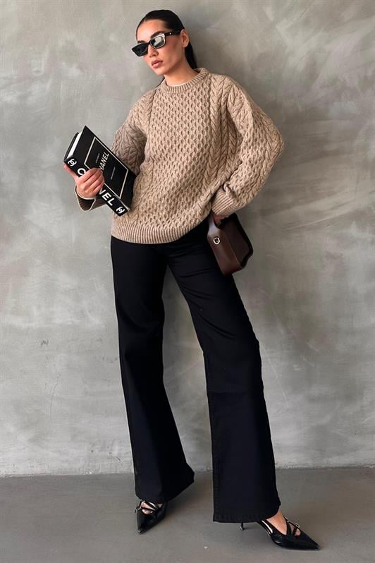 MDX Mink Bicycle Neck Knitted Sweater MG2262 - Moers