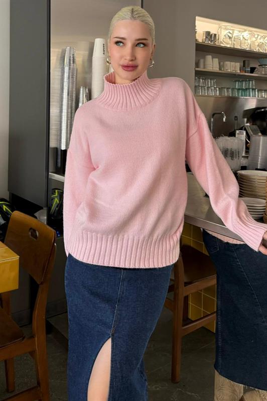 MDX Pink Turtleneck Women's Sweater Mg2535 - Spring Hill