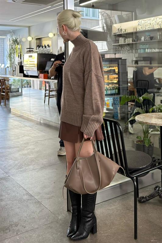 MDX Vizon Boğazlı Kadın Triko Kazak Mg2535 - Auxerre