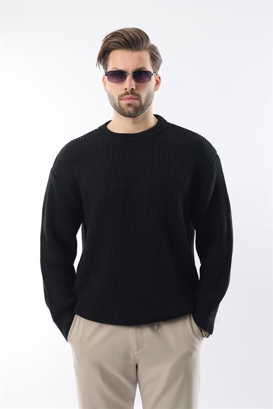 MDX Black Bicycle Collar Sweater Men's Sweater E7410 - Nezahualcóyotl