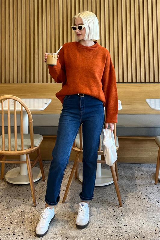 MDX Tile Bicycle Neck Oversized Knit Sweater MG1972 - Tynaarlo