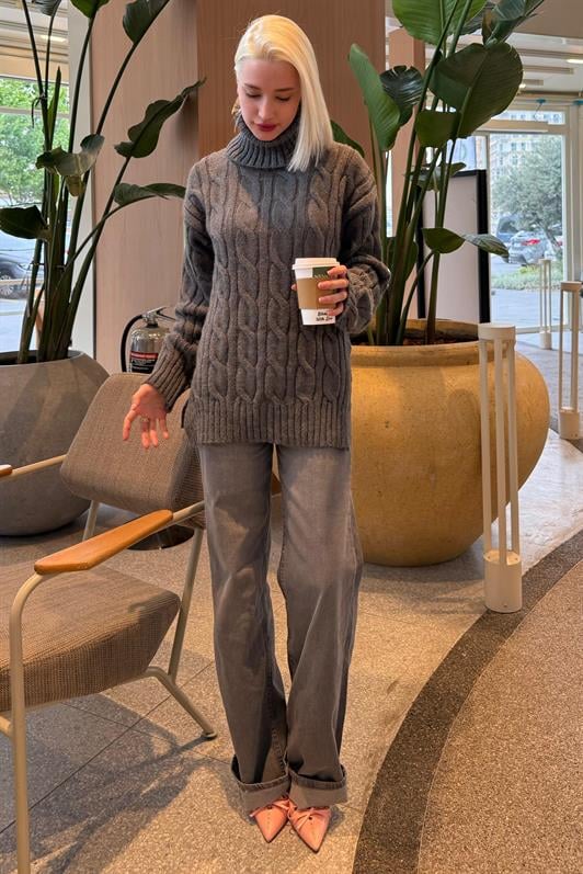 MDX Anthracite Turtleneck Sweater MG2376 - Dartford