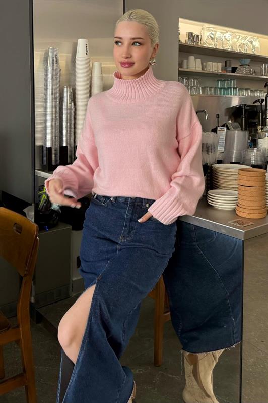 MDX Pink Turtleneck Women's Sweater Mg2535 - Spring Hill