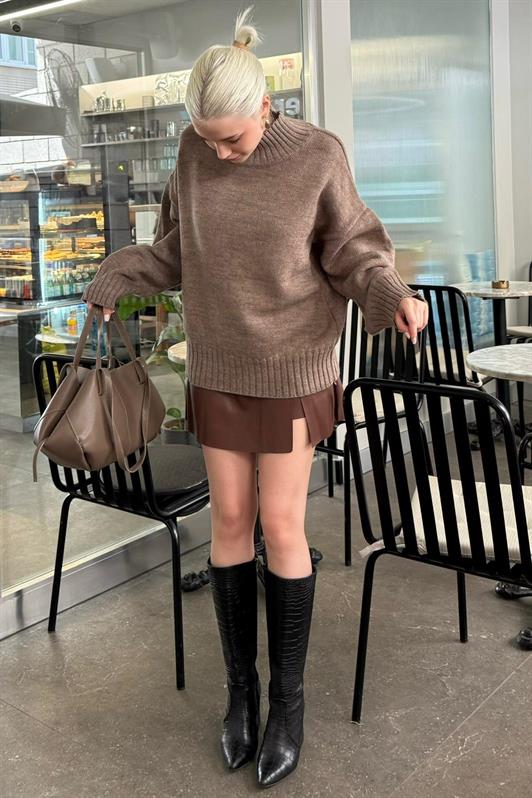 MDX Vizon Boğazlı Kadın Triko Kazak Mg2535 - Auxerre