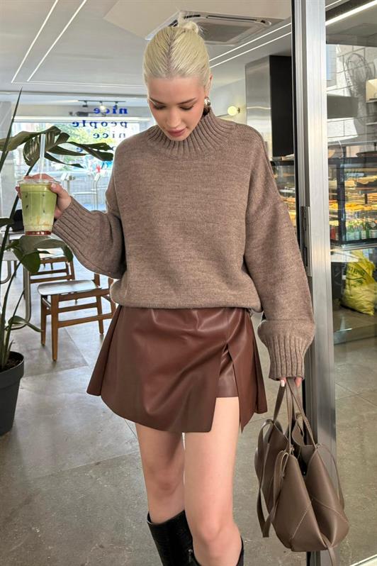 MDX Vizon Boğazlı Kadın Triko Kazak Mg2535 - Auxerre