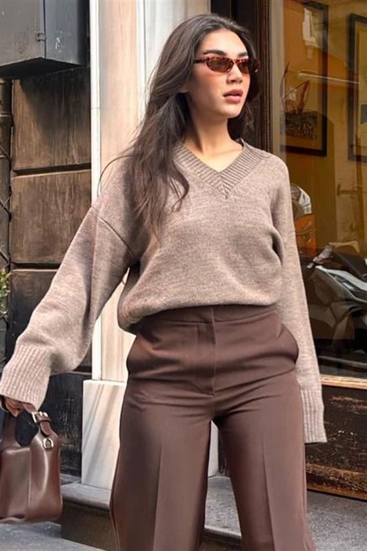MDX Mink V-Neck Oversized Women's Sweater MG2149 - Widnes