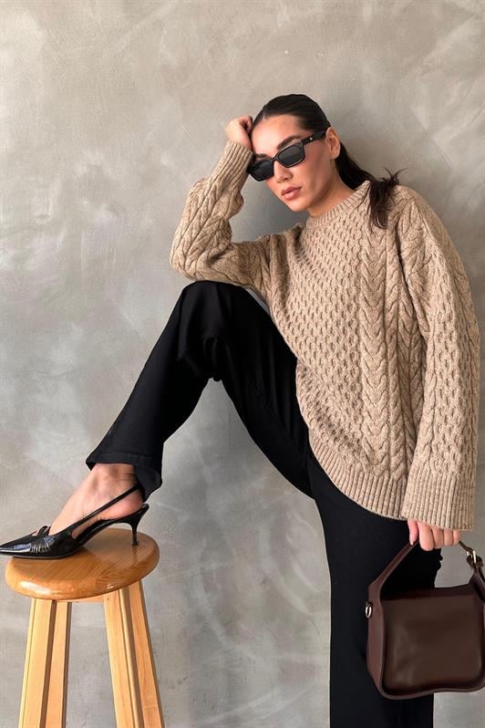 MDX Mink Bicycle Neck Knitted Sweater MG2262 - Moers