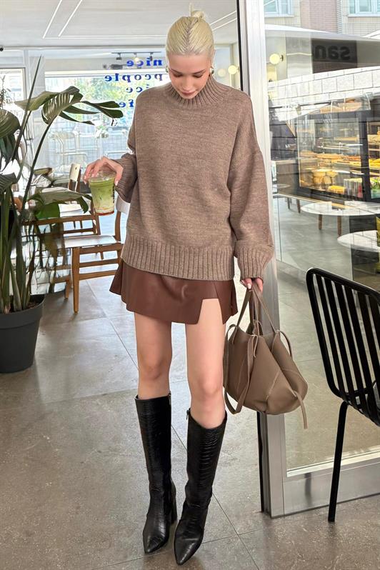 MDX Vizon Boğazlı Kadın Triko Kazak Mg2535 - Auxerre