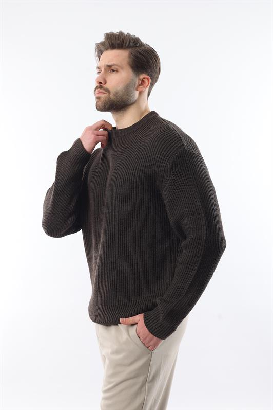 MDX Brown Bicycle Collar Sweater Men's Sweater E7410 - Amstelveen