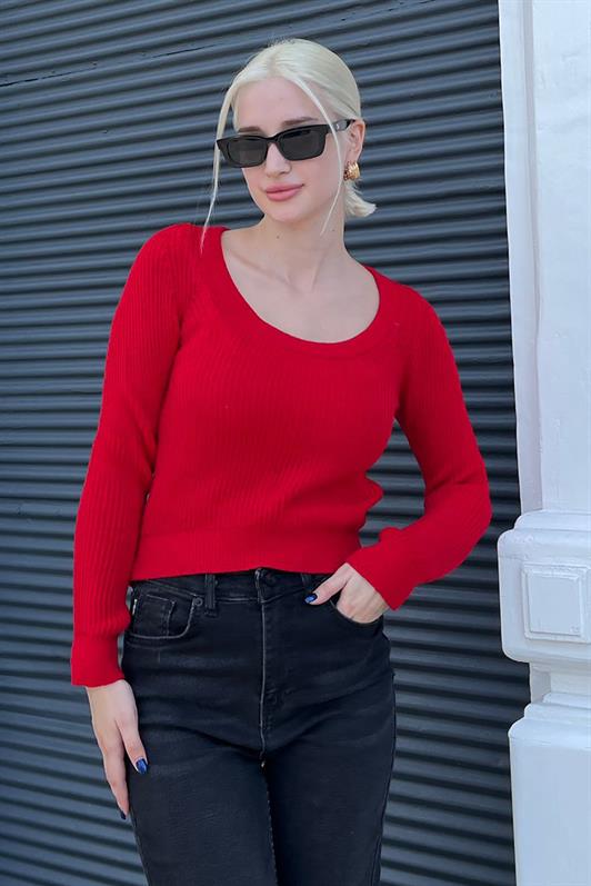 MDX Red Bicycle Collar Basic Knit Sweater MG2189 - Vaslui