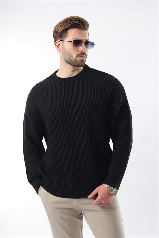 MDX Black Bicycle Collar Sweater Men's Sweater E7410 - Nezahualcóyotl