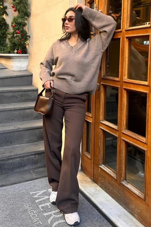 MDX Mink V-Neck Oversized Women's Sweater MG2149 - Widnes