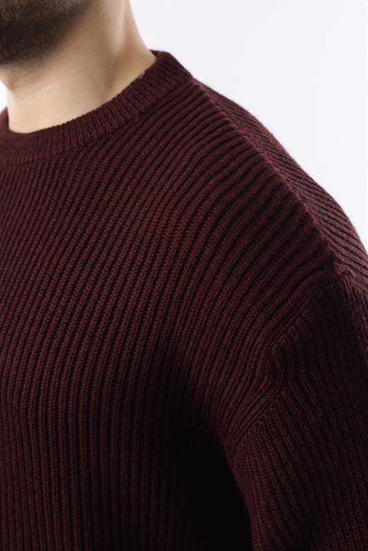 MDX Burgundy Bicycle Neck Sweater Men's Sweater E7410 - Atascocita