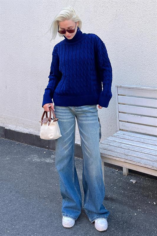 MDX Saks Fisherman Collar Textured Women's Sweater MG2197 - Round Lake Beach