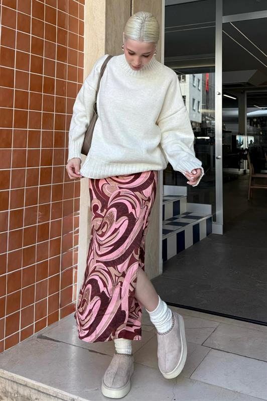 MDX Ekru Boğazlı Kadın Triko Kazak Mg2535 - Princeton