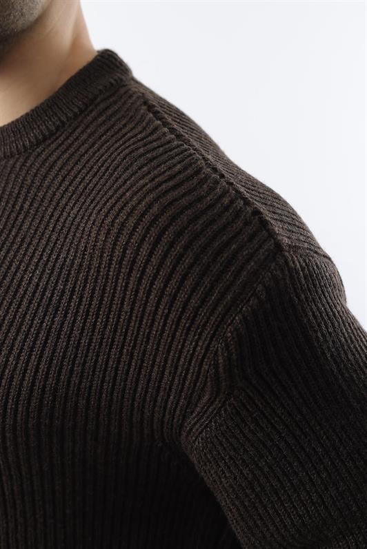MDX Brown Bicycle Collar Sweater Men's Sweater E7410 - Amstelveen