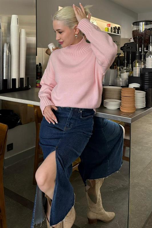 MDX Pink Turtleneck Women's Sweater Mg2535 - Spring Hill