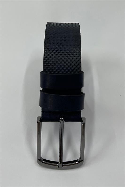 MDX Black Faux Leather Patterned Men's Belt 7223 - Council Bluffs