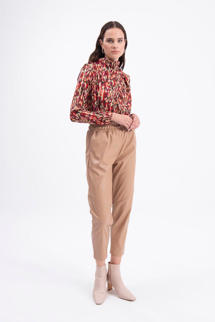 BSL Women Faux leather jogging pants with belt  - Mörfelden-Walldorf