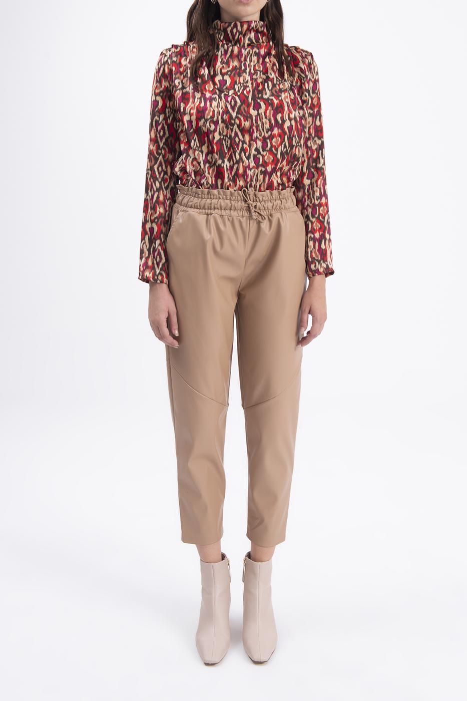 BSL Women Faux leather jogging pants with belt  - Mörfelden-Walldorf