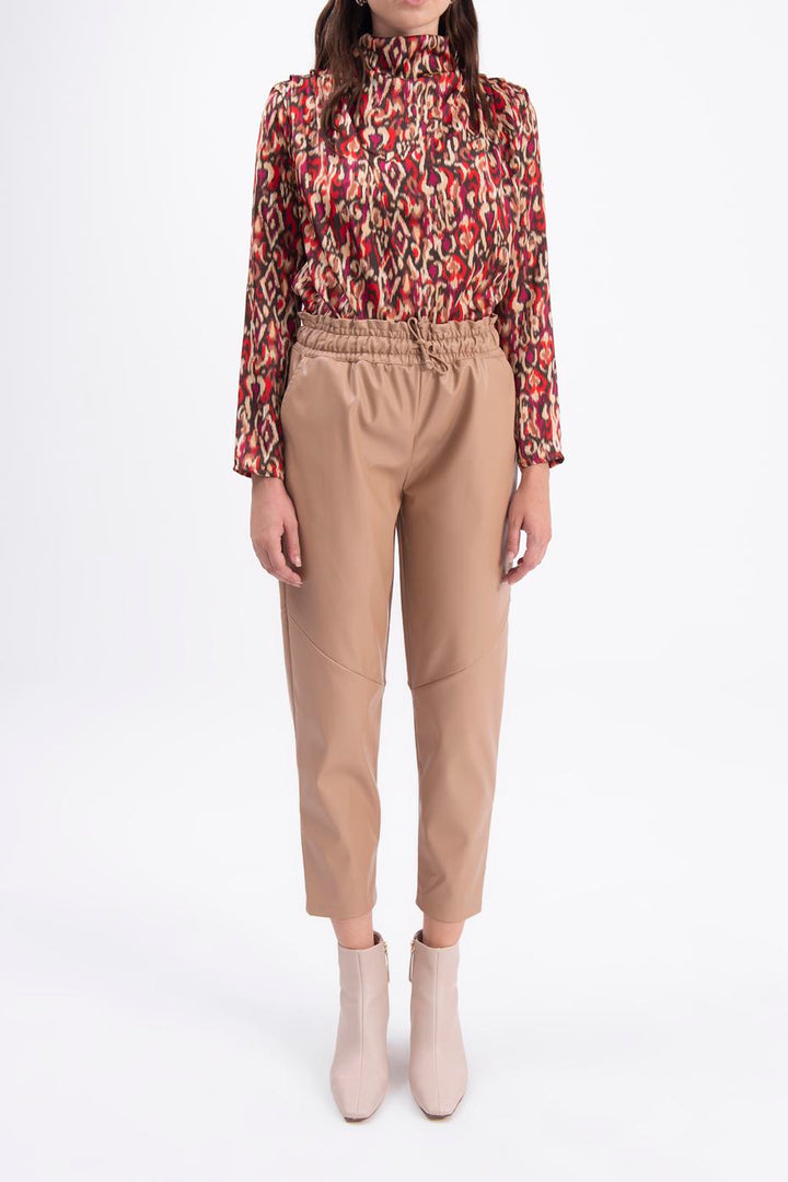 BSL Women Faux leather jogging pants with belt  - Mörfelden-Walldorf