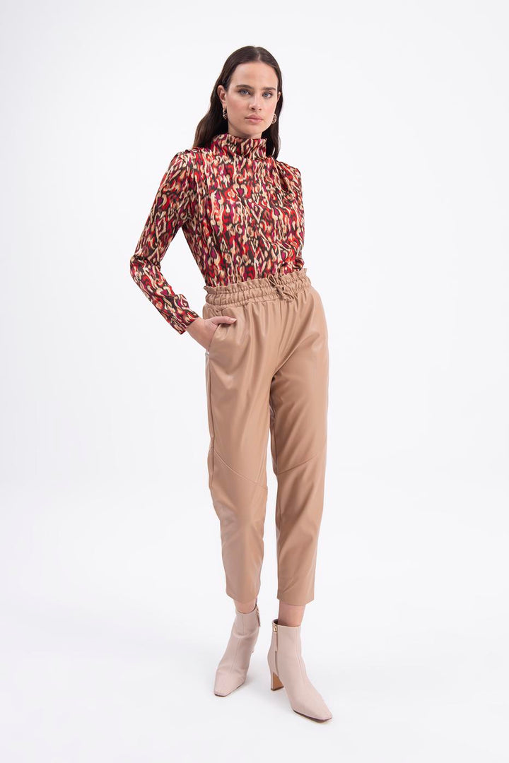 BSL Women Faux leather jogging pants with belt  - Mörfelden-Walldorf