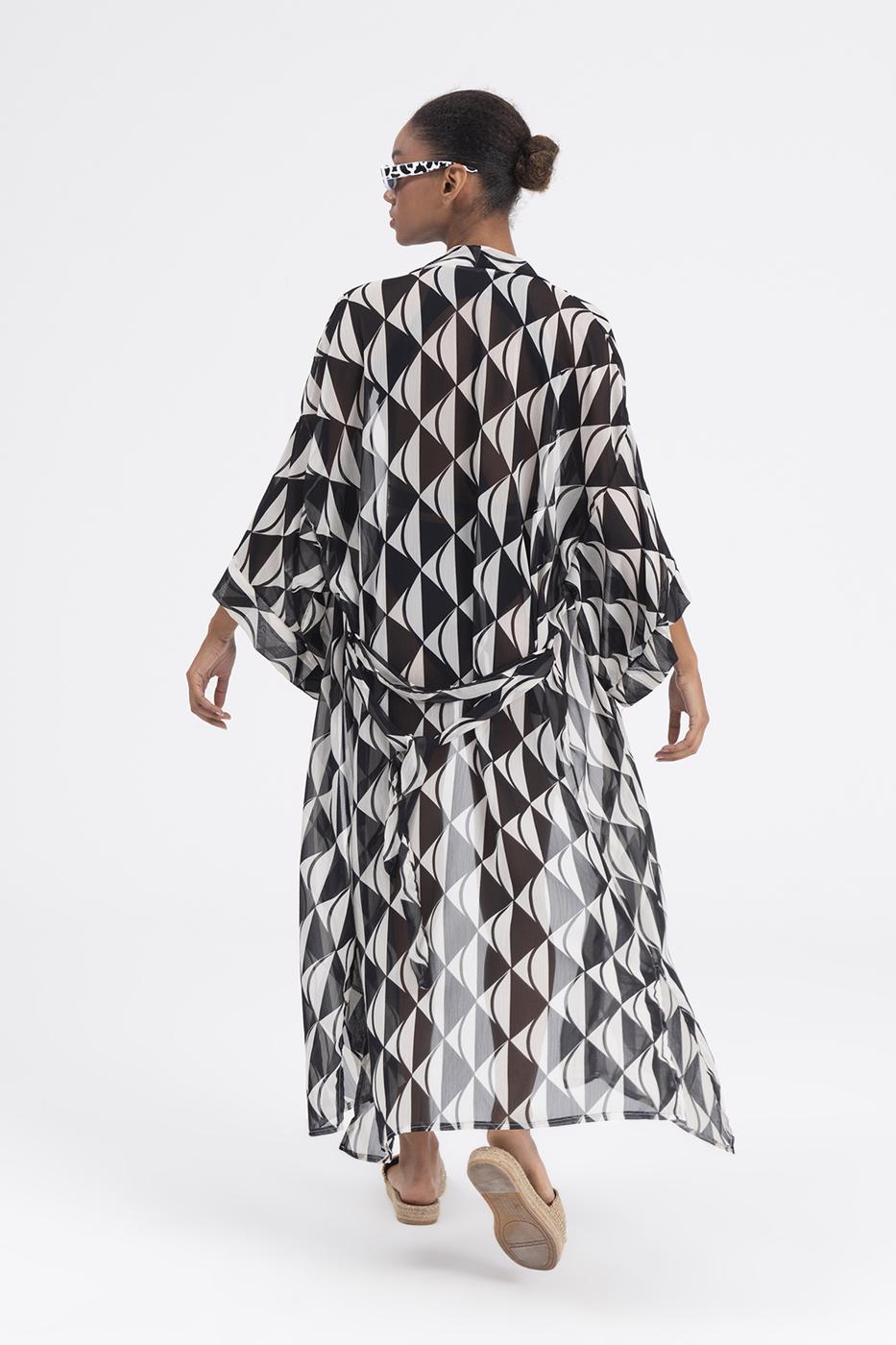 BSL Women Bat sleeve kimono with belt - Conway