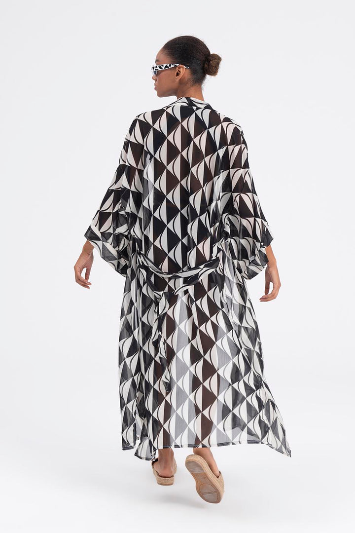 BSL Women Bat sleeve kimono with belt - Conway