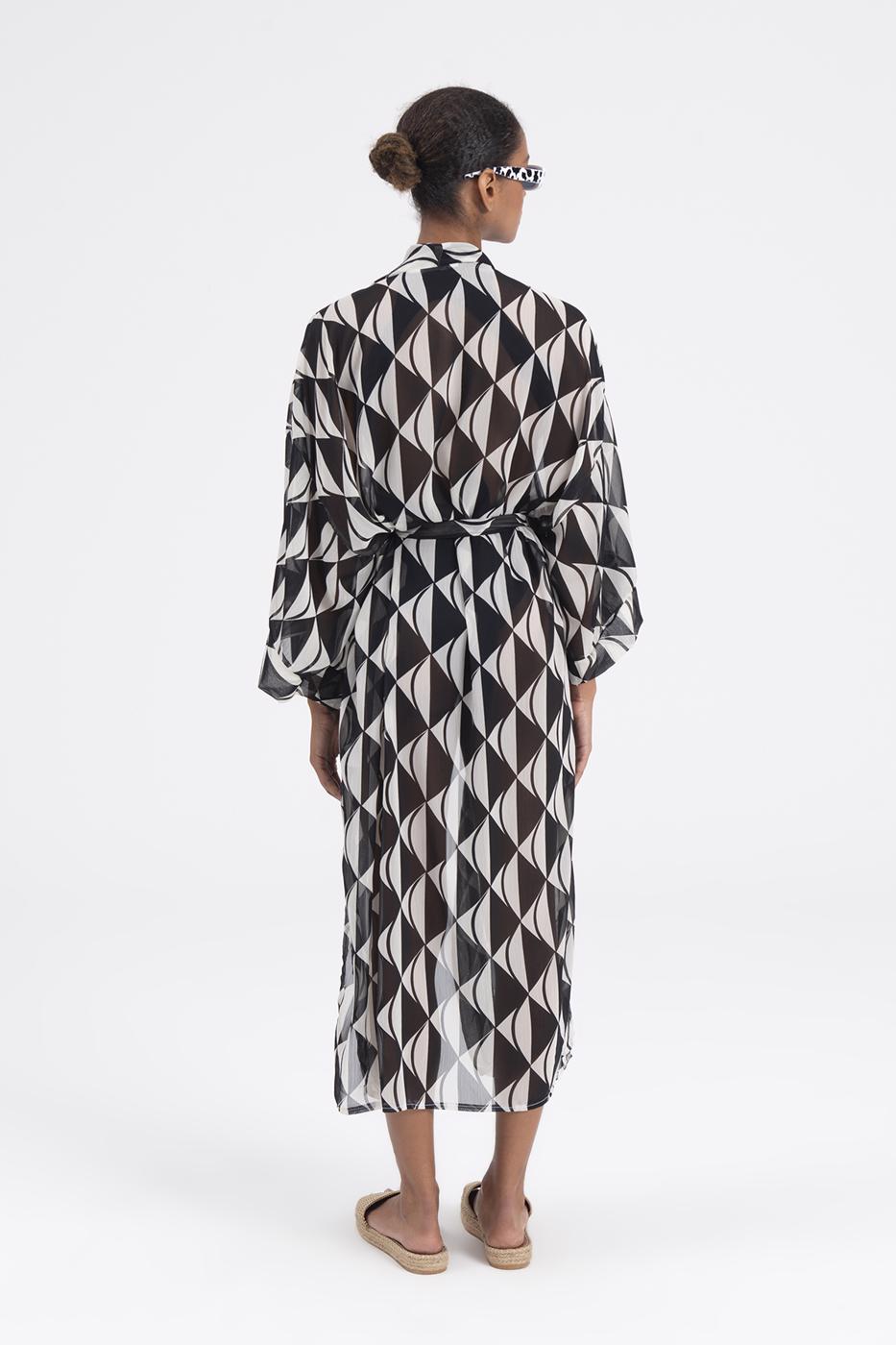 BSL Women Bat sleeve kimono with belt - Conway