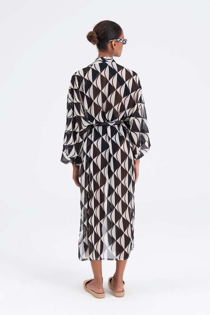 BSL Women Bat sleeve kimono with belt - Conway