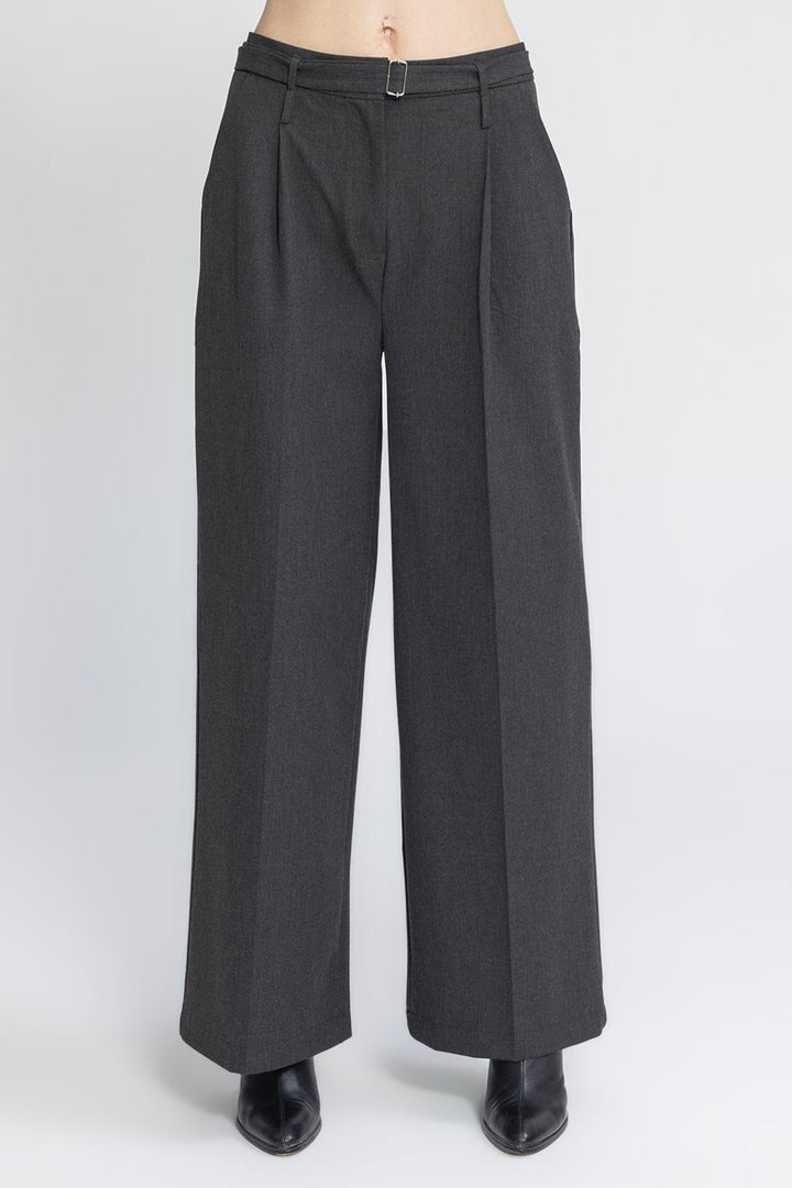 BSL Women Belt Buckle Pleated Trousers - Odenton
