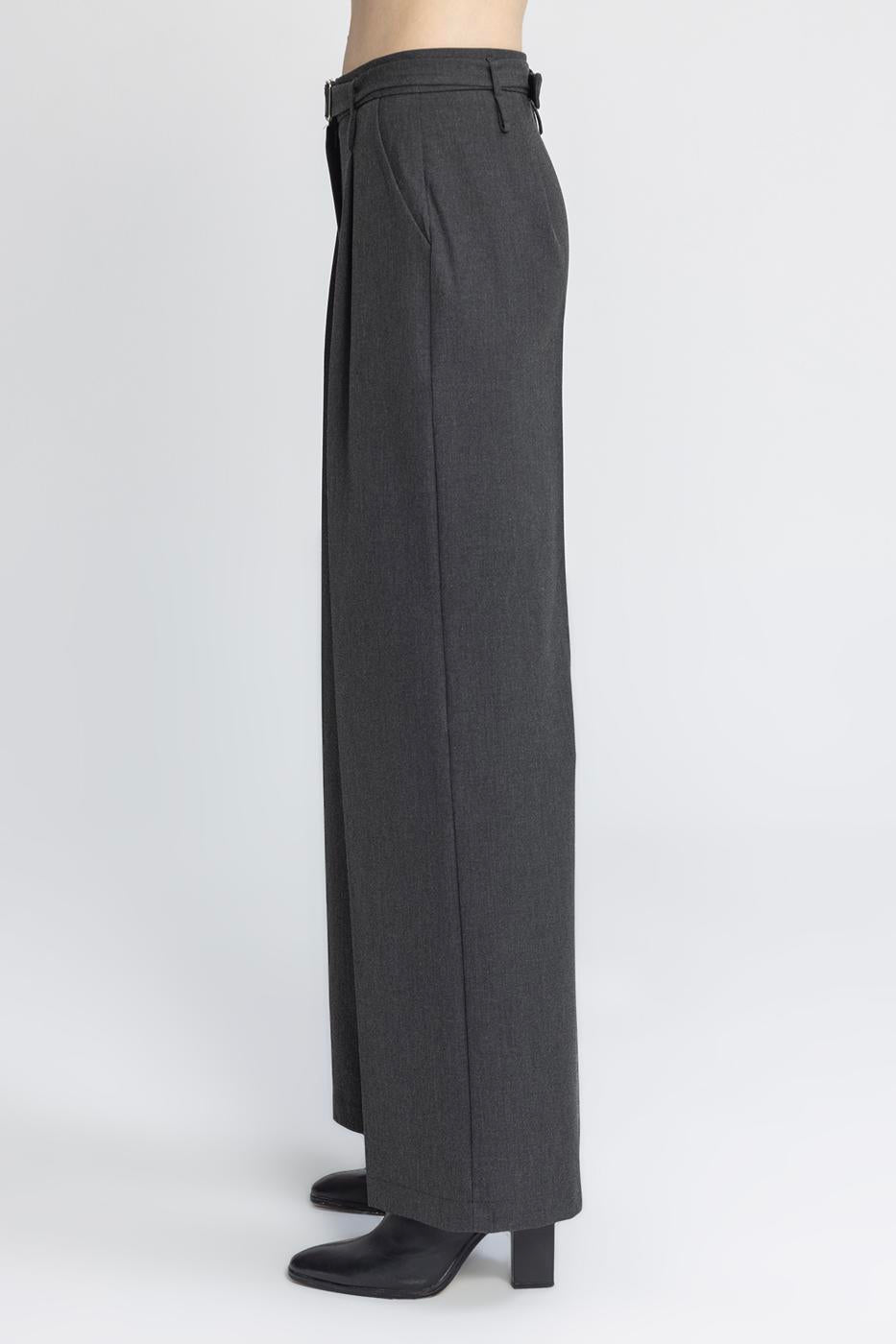 BSL Women Belt Buckle Pleated Trousers - Odenton