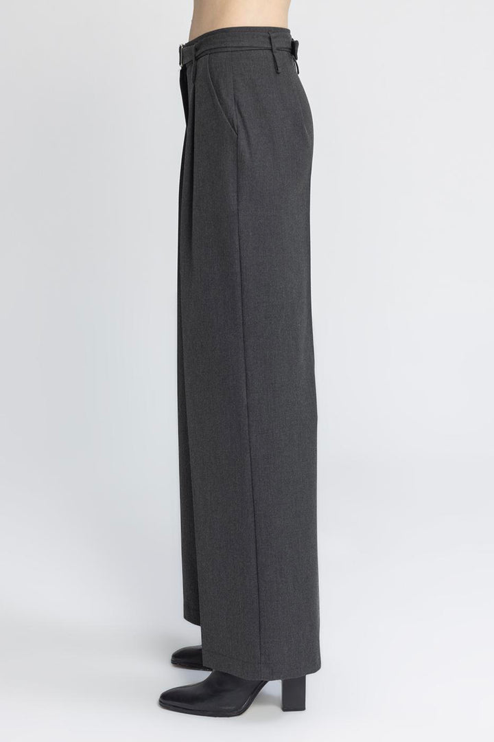 BSL Women Belt Buckle Pleated Trousers - Odenton