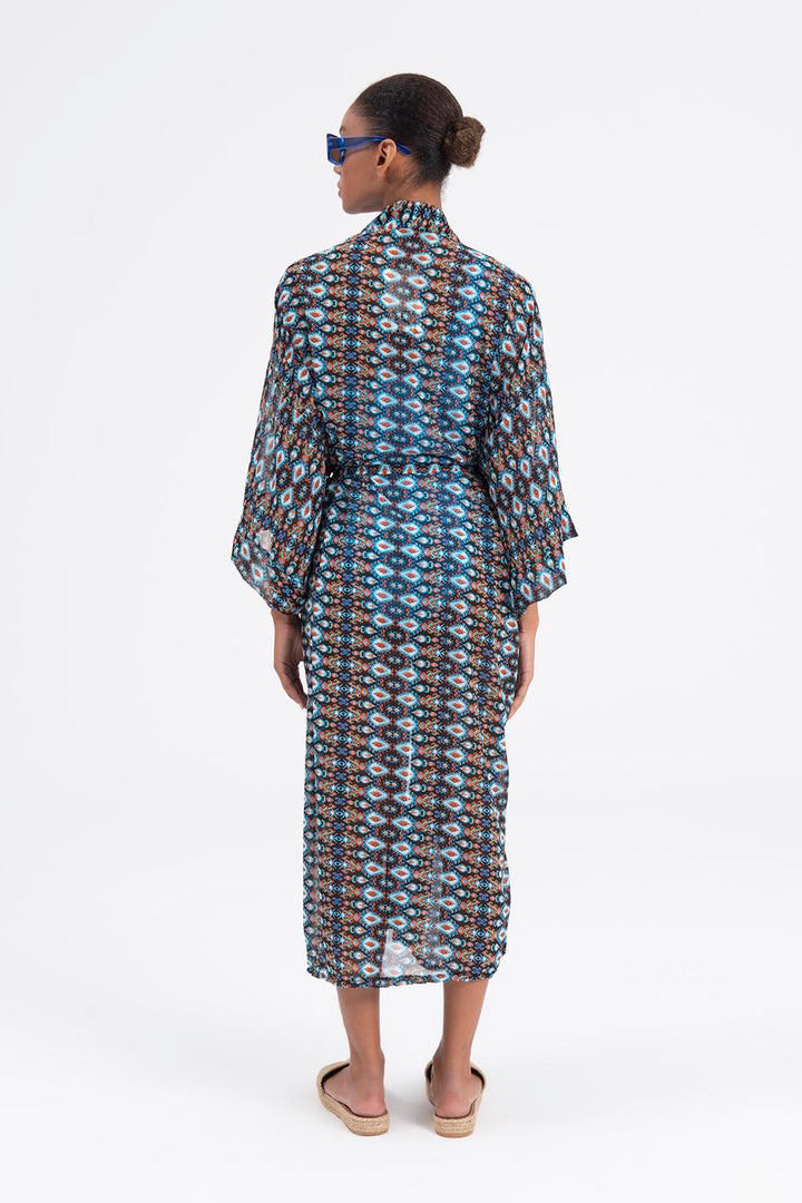 BSL Women Bat sleeve kimono with belt - Bletchley