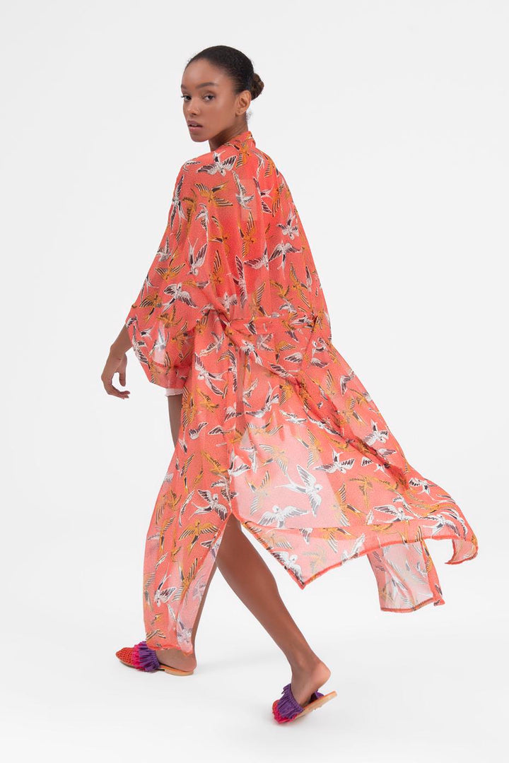 BSL Women Bat sleeve kimono with belt - Lakewood