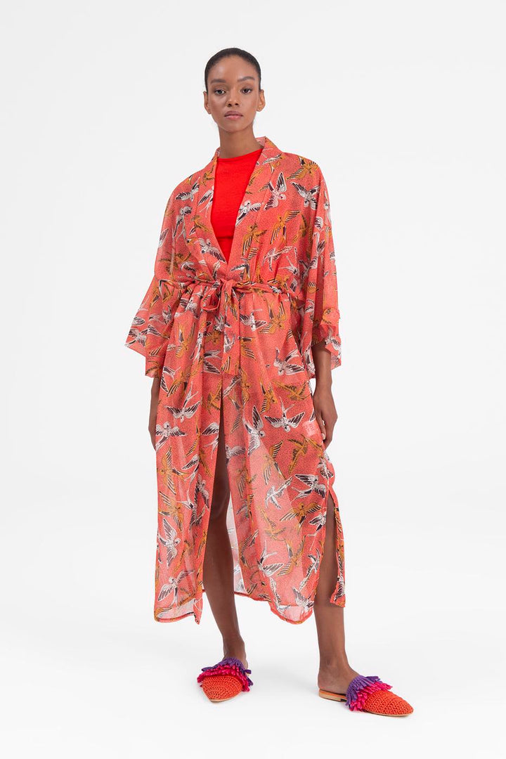 BSL Women Bat sleeve kimono with belt - Lakewood
