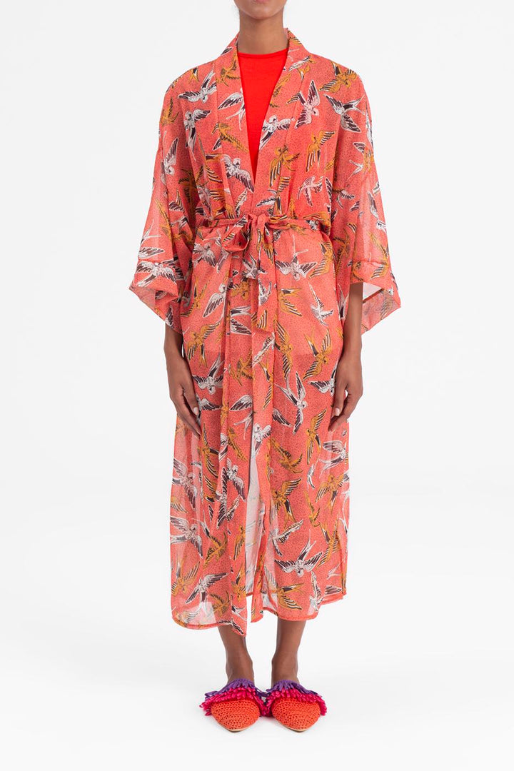BSL Women Bat sleeve kimono with belt - Lakewood