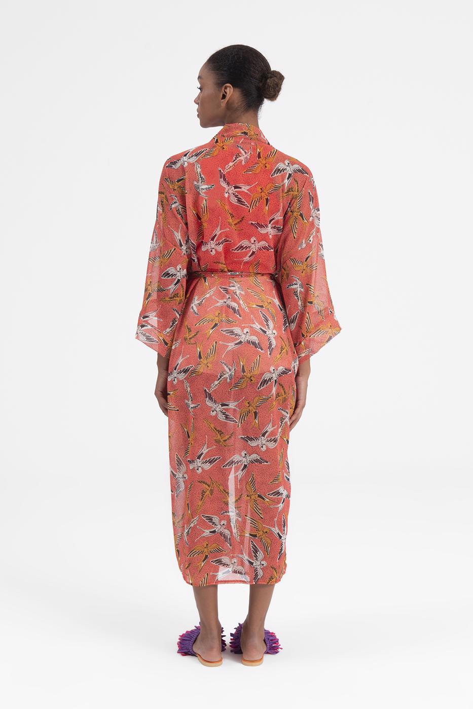 BSL Women Bat sleeve kimono with belt - Lakewood