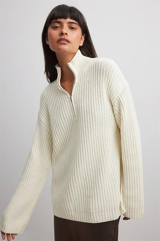 MDX Bone Zip Neck Basic Sweater MG1960 - Troy