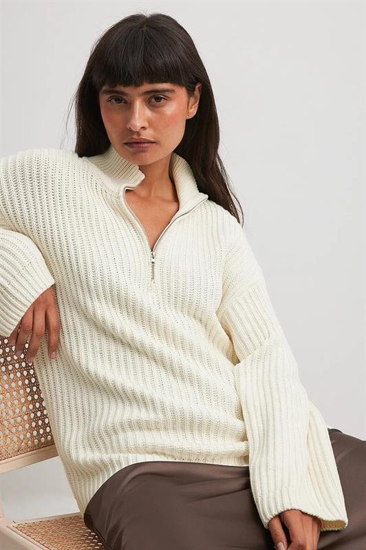 MDX Bone Zip Neck Basic Sweater MG1960 - Troy